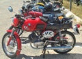 Red Sachs V5 vintage motorbike