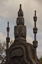 Great black standing Buddha statue Royalty Free Stock Photo