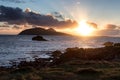 Great Blasket island sunset Royalty Free Stock Photo