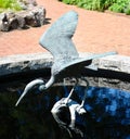 Great Blue Heron Sculpture Royalty Free Stock Photo