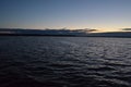 Great blue lake in the evening. Royalty Free Stock Photo