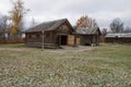 Great Boldino. Carriage house with stables in the museum reserve Pushkin