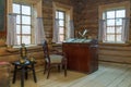 Great Boldino. Interior of patrimonial office in the museum reserve Pushkin