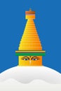 The Great Boudhanath Stupa Royalty Free Stock Photo