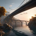 Great bridge, AI-generatet