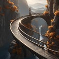 Great bridge, AI-generatet