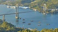 The great bridge crossing the estuary Royalty Free Stock Photo