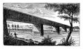 Great Bridge at McConkey Ferry, vintage illustration