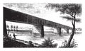 Great Bridge, vintage illustration