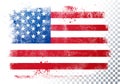 Vector Illustration vintage grunge texture flag of usa