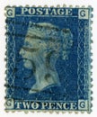 Great Britain cancelled stamp 1869 Queen Victoria