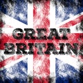 Great britain city art, street graphic style. Royalty Free Stock Photo