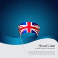 Great Britain flag background. Vector design. United Kingdom state patriotic banner, flyer, cover Royalty Free Stock Photo