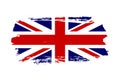 Great Britain flag. Jack UK grunge flag isolated white background. English United Kingdom design. British national Royalty Free Stock Photo