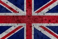 Great Britain flag, known as Union Jack, painted on grunge wall Royalty Free Stock Photo