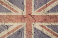 Great Britain flag painted on a concrete wall. Flag of United Kingdom. Textured abstract background Royalty Free Stock Photo