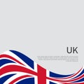 Great Britain flag on a white background. National poster of the united kingdom. Great britain state patriotic cover, banner. UK Royalty Free Stock Photo