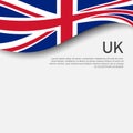 Great Britain flag on a white background. National poster of the united kingdom. Great britain state patriotic cover, banner. UK Royalty Free Stock Photo