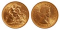 Great britain gold coin a pound 1963