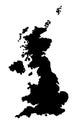 Great Britain map silhouette Patriotic map England Royalty Free Stock Photo