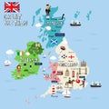 Great Britain pictures Map Royalty Free Stock Photo