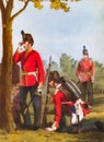 Great Britain soldiers 1850`s. Digital Illustration Royalty Free Stock Photo