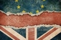 Great Britain withdrawal from European union brexit concept Royalty Free Stock Photo