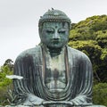 The Great Buddha (Daibutsu) on the grounds of Kotokuin Temple in Royalty Free Stock Photo