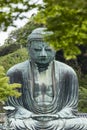 The Great Buddha (Daibutsu) on the grounds of Kotokuin Temple in Royalty Free Stock Photo