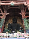 The Great Buddha Daibutsu in the main hall at Todai ji Temple Royalty Free Stock Photo