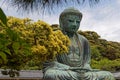 The great Buddha of Kotoku-in among the trees