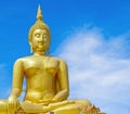 Close Up Great Buddha of Thailand. Royalty Free Stock Photo