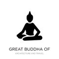 great buddha of thailand icon in trendy design style. great buddha of thailand icon isolated on white background. great buddha of