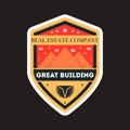 Great building vintage vector label