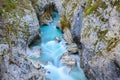 Great canyon of Soca river, Slovenia Royalty Free Stock Photo