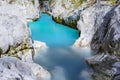 Great canyon of Soca river, Slovenia Royalty Free Stock Photo
