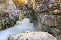 Great canyon of Soca river, Slovenia Royalty Free Stock Photo