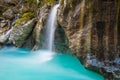 Great canyon of Soca river, Slovenia Royalty Free Stock Photo