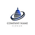 Capitol building logo. Government icon. Premium design.