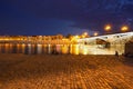 Seville at night, Spain. View of the Triana Royalty Free Stock Photo