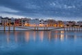 Sevilla in Spain, Night view of the fashionable and historic districts of Triana Royalty Free Stock Photo