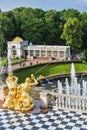 The Great Cascade fountain in Peterhof, Russia