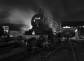 Great Central Railway, Loughborough, Leicestershire, UK, January 28th 2022, British Railways Standard 2 78018 at night in yard