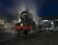 Great Central Railway, Loughborough, Leicestershire, UK, January 28th 2022, British Railways Standard 2 78018 at night in yard