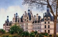 Chambord castle - masterpiece of Renaissance architecture. Famo Royalty Free Stock Photo