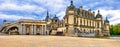 Great castles of France. Royal palace Chateau de Chantilly Royalty Free Stock Photo