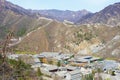 Great Chinese wall in the spring