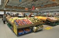 Fruits and vegetables in a modern supermarket Royalty Free Stock Photo