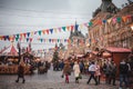 Great Christmas market on Red Square in Moscow