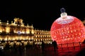 Great christmas ornamente in the middle of a square